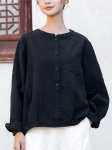 Johnature naiste vintage ramjee s&auml;rgid Topid Pikkade varrukatega pluusid &Uuml;hev&auml;rvilised kevadn&ouml;&ouml;biga taskud s&auml;rgid One Size must