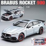 1/24 Scale Brabus Rocket 900 Diecast automudeli m&auml;nguasi, tagasit&otilde;mmatav m&auml;nguasi koos heli ja valgusega lastele v&auml;ikelastele poistele t&uuml;drukutele m&otilde;eldud kingituste kollektsioon 1:24-size:21.2*8.1*5.8cm hall