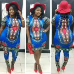 Ramidos naiste Dashiki Printing l&uuml;hikeste varrukatega kleit Moodne seksikas kleit XL sinine