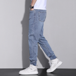 Kevadsuvised moebr&auml;ndi poiste mitmek&uuml;lgsed teksad, meeste puuvillased elastsed Slim Fit trendid, Korea versiooni pikad p&uuml;ksid, meeste p&uuml;ksid 38