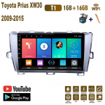 Androidi autoraadio Toyota Prius XW30 2009-2015 auto multimeediumipleierile GPS-navigatsioonipeakomplekt WIFI 1+16GB