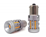 2 szt żar&oacute;wka LED P21W, BA15S 12-24V bez błędu pomarańczowa mocna 100% CANBUS Off-Road