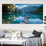 Maastikupaat Bresi j&auml;rv Itaalia l&otilde;uendmaal loodus Smaragdm&auml;estiku plakatid ja tr&uuml;kised Seinapildid Kodukaunistus Ilma raamita 20cm&times;40cm NoFrame