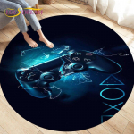 Cartoon Gameri m&auml;ngukontrolleri ala vaip, &uuml;mmargune vaibavaip elutoa magamistoa kaunistamiseks, lapsed m&auml;ngivad roomav libisemisvastane p&otilde;randamatt Diameter 100cm