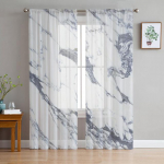 Valge ja kuldse mustriga marmorist l&auml;bipaistev vookardin elutoa jaoks L&auml;bipaistev t&uuml;llist aknakardin magamistoa tarvikute sisekujunduseks 1 PCS W300XH250cm