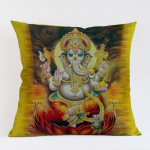 India Tai Hanuman Shiva Genesha prinditud jumalateenistus diivan viska padjad puuvillane linane ruut religioon kummardamispadi 45x45cm 45x45 No Filling