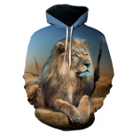 Mood kevad-s&uuml;gis meeste kapuutsiga dressipluus Suurem&otilde;&otilde;tmeline kapuuts vabaaja pullover 3D printimine Lion Tiger Harajuku unisex topsid 4XL