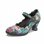 Johnature ehtsast nahast tr&uuml;kipumbad Naiste mood k&otilde;rged kontsad kingad Vintage lilledega &uuml;mara varbaga naiste kingad 36 roheline