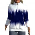 Naiste dressipluus, avar soe naiste topid jakk Moodne vabaaja pullover kampsun S sinine