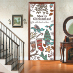 J&otilde;uluakna uksekleebis elutuppa DIY Isekleepuv tapeet Kodukaunistused Ukseplakat Renoveerimine Lihtne kleepida 77X200cm