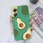 OPPO A9 2020 A15 A15S A17 A58 A1Pro 5G telefoni&uuml;mbris Moodne avokaado lilleline kaamera kaitse vedel silikoonist pehme kate OPPO A33 Fundas Coque jaoks OPPO A1 2018