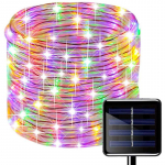 32m/22m/12m/7m p&auml;ikeseenergia LED-valgusti v&auml;liaed j&otilde;ulukaunistus p&auml;ikesejuhtme n&ouml;&ouml;r valgusti p&auml;kapiku v&ouml;&ouml; sisehoovi aiareeling maastikuvalgustus Rope 22M 200LED mitmev&auml;rviline