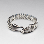 P&otilde;hjamaade uus Viking Wolf Head roostevabast terasest meeste k&auml;ev&otilde;ru Hip Hopi isikup&auml;rastatud kaherealine k&auml;ev&otilde;ru 19cm