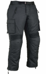 Mens Cargo Mootorrataste Mootorrattap&uuml;ksid Soomuskaitse Veekindel Waist 42, Leg 30 must