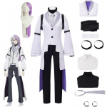 Anime Bungo hulkuvad koerad neljanda hooaja Sigma Cosplay paruka vormiriietus Halloweeni j&otilde;ulude jaoks neutraalse riietuse jaoks L-(Costume+Wig)