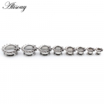 Alisouy 2tk 8-25mm Punk roostevabast terasest draakoni rihmaratas lahti keeratav k&otilde;rvatunnelid pistikud laiendaja venitusm&otilde;&otilde;turid keha augustamise ehted 8mm