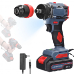 21V 2in1 liitiumpuur elektriline kruvikeeraja multifunktsionaalne elektrit&ouml;&ouml;riist 55Nm p&ouml;&ouml;rdemomendiga harjadeta mootor 1pcs battery US Plug mitmev&auml;rviline