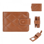 Naiste moe nutikas kl&otilde;pskinnitusega Pu-nahast kosmeetikakott peegli ja kaardipesaga Heleroosa