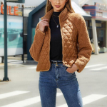 T&otilde;mblukuga ja pikkade varrukatega kardigan naiste pl&uuml;&uuml;sist lapiga &uuml;hev&auml;rviline topp S kaamel