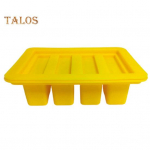 Silikoonv&otilde;ivorm &otilde;hukindla kaanega 4 &otilde;&otilde;nsusega toidukvaliteediga omatehtud v&otilde;i vormide valmistamise k&uuml;lmkapp hoiukarp toidukonteiner k&ouml;&ouml;gitarbed kollane