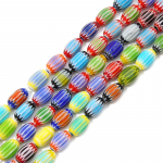 5/10 tk K&auml;sitsi valmistatud lambist klaasist lillehelmed Nepali helmed k&otilde;rvar&otilde;nga jaoks DIY kaelakee k&auml;ev&otilde;ru ehete k&auml;sit&ouml;&ouml; 8x12mm 5pcs