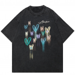 2024 Streetwear s&uuml;damekujuline grafiti graafiline unisex T-s&auml;rk S must