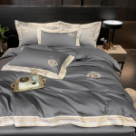 Kerge luksusstiilis 140S pika klambriga puuvillast tikitud neljaosaline komplekt, puhtast puuvillast tikandid, nahas&otilde;bralik neljaosaline komplekt, high-end 1.8m bed sheet 4pcs