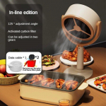 Juhtmevaba lauaarvuti &otilde;hupuhasti mini k&ouml;&ouml;gikubu USB Laetav kaasaskantav majapidamisgrill kuumapoti vaigistatud &otilde;hupuhasti Plug type