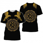 Viking Symbol Printing T-s&auml;rk Meeste suvine l&uuml;hikeste varrukatega Harajuku s&auml;rk Hip-hop Meeste Naiste Moodne T-s&auml;rk XL