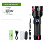 80000LM &uuml;liv&otilde;imas laetav taskulamp 800 W LED suure v&otilde;imsusega LED taskulambid 3000 M pikamaa taskulamp taktikaline latern With 26650 battery