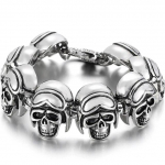Steampunk Rocki pealuu k&auml;ev&otilde;rud meestele titaanist roostevabast terasest skelett meeste k&auml;ev&otilde;ru Meeste jalgratturite ehted poistele s&uuml;nnip&auml;evakingitus 22cm