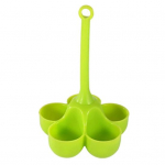 Silikoonist munaauruti, 3/5 &otilde;&otilde;nsusega, pika k&auml;epidemega kuumakindel, kergesti t&uuml;hjendatav munakeetja aurutamistopsihoidja k&ouml;&ouml;gitarbed roheline