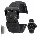 22mm 24mm 26mm nailonist tekstuuriga nahast kellarihm Panerai jaoks PAM01661 441 Marina kellarihm must sinine joon kellatarvikud Black white black 24mm