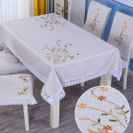 Hiina Stijl Borduren Tafelkleed Katoen En Linnen Bloemen Tafelkleed Ronde Vierkante Rechthoekige Salontafel salm katter&auml;tik 60x60cm
