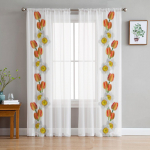 Istuta tulbi&otilde;ied Daisy l&auml;bipaistev kardin elutuppa Moodne Voile t&uuml;lli aknakardinad magamistoa k&ouml;&ouml;gi kardinad 135W x 114H(cm)