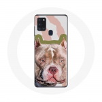 Pruun Pitbull Dog &uuml;mbris Samsung Galaxy A21S