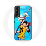 Coque pour Samsung Galaxy S21 FE One Piece Manga Trafalgar Law ep&eacute;e