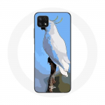 &Uuml;mbris Samsung Galaxy A22 5G Cockatoo Parrots White Birds jaoks