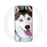 &Uuml;mbris Huawei P8 Lite 2017 White Siberian Husky Blue Eyes jaoks
