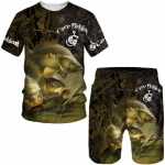 T-s&auml;rgi komplekt Hip Hop V&auml;lispordir&otilde;ivad Suvine Ilus kalastuskunst 3D Prinditud Mehed Naiste T-s&auml;rgid/l&uuml;hikesed p&uuml;ksid/Kost&uuml;&uuml;mid Harajuku Mood Camo XXL