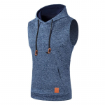 Meeste varrukateta kapuutsid Mood vabaaja kapuutsiga dressipluus Meeste kulturismi sports&auml;rk, vest, vest, spordisaal XXXXL valge