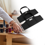 Heegeldatud koti k&auml;epidemed, PU-nahast rihmad koos p&ouml;&ouml;rdelukuga DIY kudumise k&auml;sitsi valmistatud aksessuaarid must