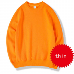 &Otilde;huke paaride kampsun, pikkade varrukatega sviiter, &uuml;mara kaelusega froteest sportlik avar meeste kampsun S oranž