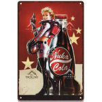 Nuka Cola joogiplakatid M&auml;ng Metallist t&auml;his Retro plekk-tahvel Metallist vintage seinakaunistus baaripubiklubi jaoks Meeste koopakaunistus 20x30cm