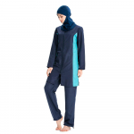 Tagasihoidlikud Burkini moslemitest naiste ujumisriided T&auml;iskattega ujumistrikoo islami ujumiskost&uuml;&uuml;mid 4XL tumesinine v&auml;rv