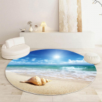 Luksuslik rand Maaliline mere&auml;&auml;rne muster &uuml;mmargune p&otilde;randamatid K&ouml;&ouml;k Esik Jooksvaip Magamistuba Elutuba Pehme vaip Libisemiskindel vaip 150X150cm