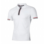Uued Suvised Polo Meeste Solid Giraffe Tikand l&uuml;hikeste varrukatega Polo s&auml;rgid Meestele Moodne krae Meeste s&auml;rgid S must