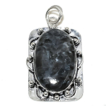 Natural Larvikite Gemstone Handmade 925 Sterling Silver Pendant 2.56 w5a59