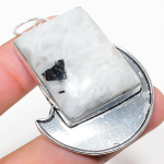 Natural Rainbow Moonstone Gemstone 925 Sterling Silver Pendant 2.21 z0k08