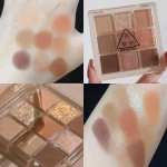 9 color eyeshadow tray Waterproof and sweat resistant Natural Glitter Pearl Permanent Set no Smudge Contouring tray Earth Color Female Student Makeup 1#